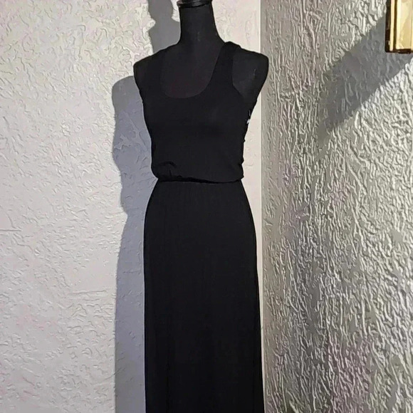 CASLON Sleeveless round neck tank maxi Dress 👗 black xx small - Picture 5 of 9
